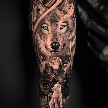 tatuaje lobo