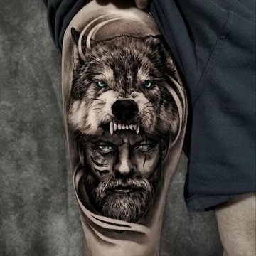 tatuaje lobo