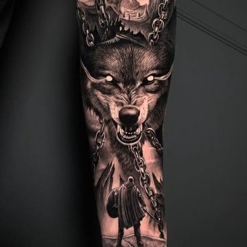 tatuaje lobo