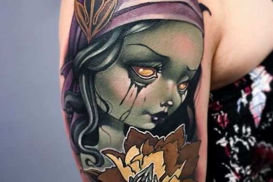 New School tattoo style