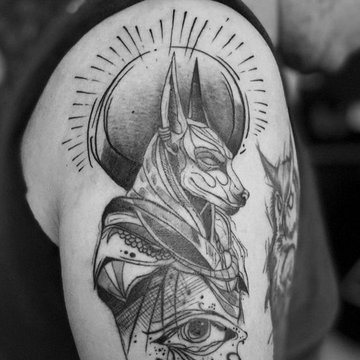 tatuaje anubis