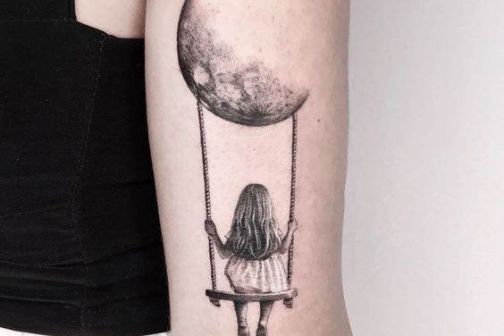 tatuaje luna