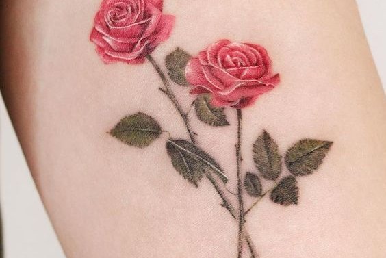 tatuaje rosa