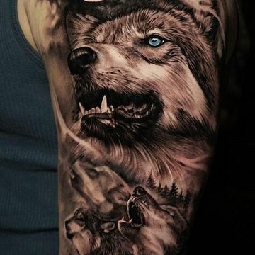 tatuaje lobo